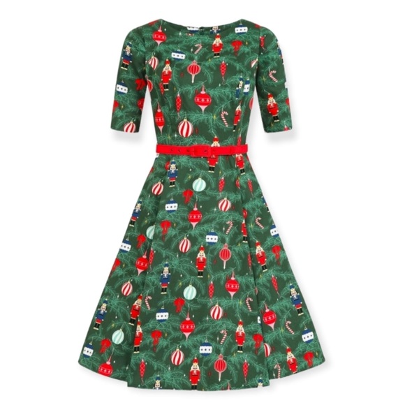 Collectif Suzanne 50s Retro Christmas Dress Size UK 18 2Xl - Picture 2 of 8